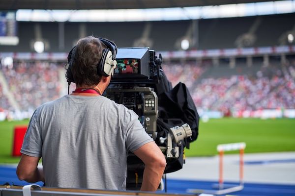 Cameraman Sports Images Video Pitch Equipment Show Reporter Professional Press Operator